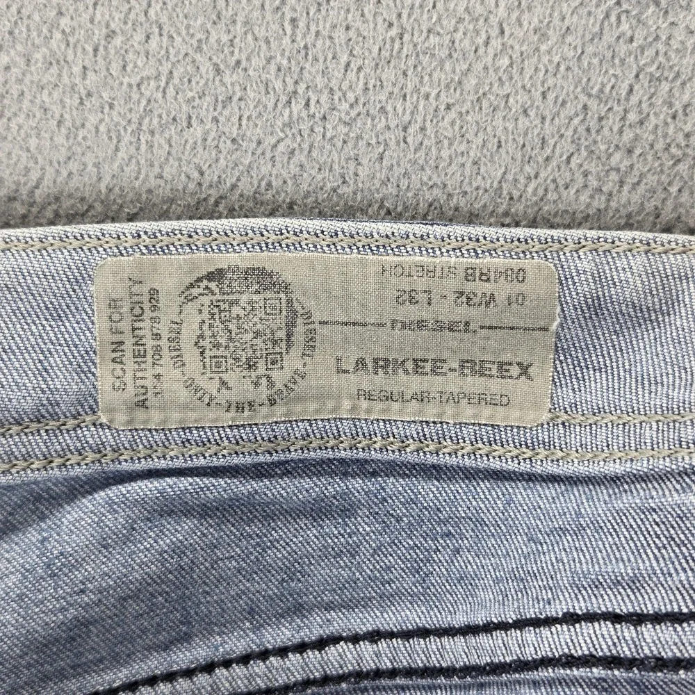 Diesel Jeans Mens 32x32 Blue Larkee Beex Regular Tapered Button Fly 084RB‎